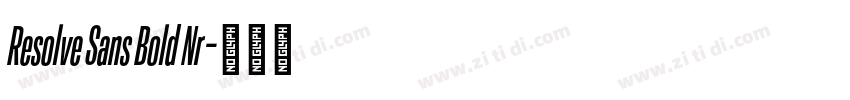 Resolve Sans Bold Nr字体转换